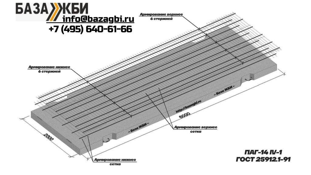 ПАГ 14 ГОСТ 25912.1-91 схема армирования
